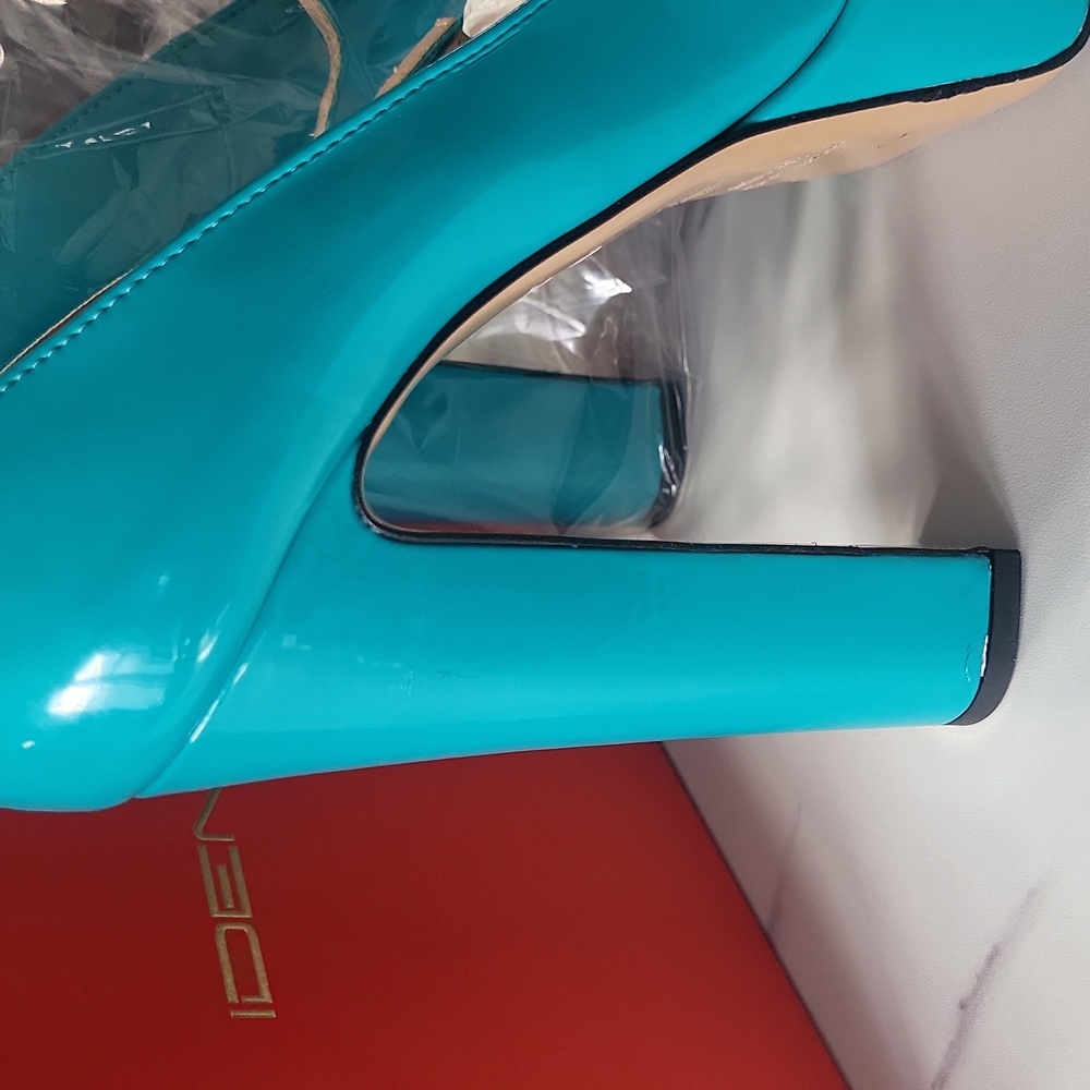 Turquoise Platform Heels - Picture 8 of 9